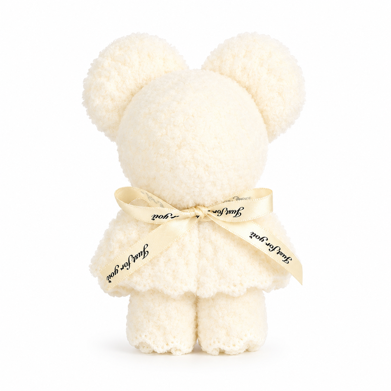 Hand Towel - Teddy Bear Shape 30x30cm - White