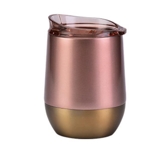 Stainless Steel Thermal Coffee Mug cups with Lid — Rose Gold