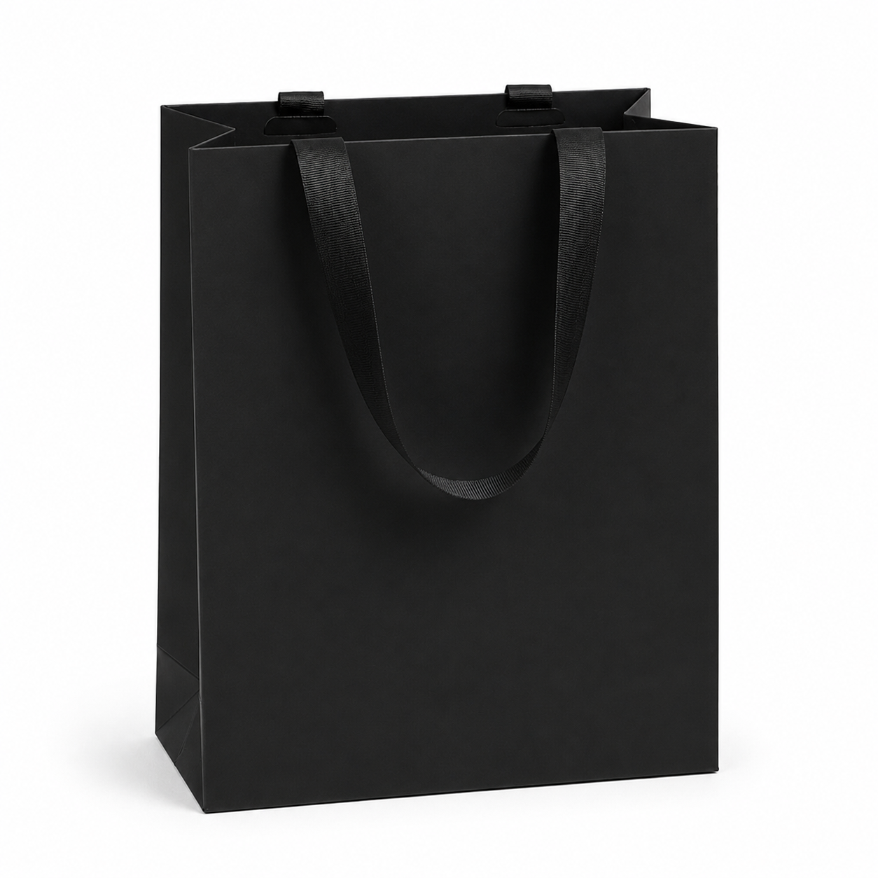 Black Simple Vertical Paperbag L Size: 30cm x 12cm x 39.5cm