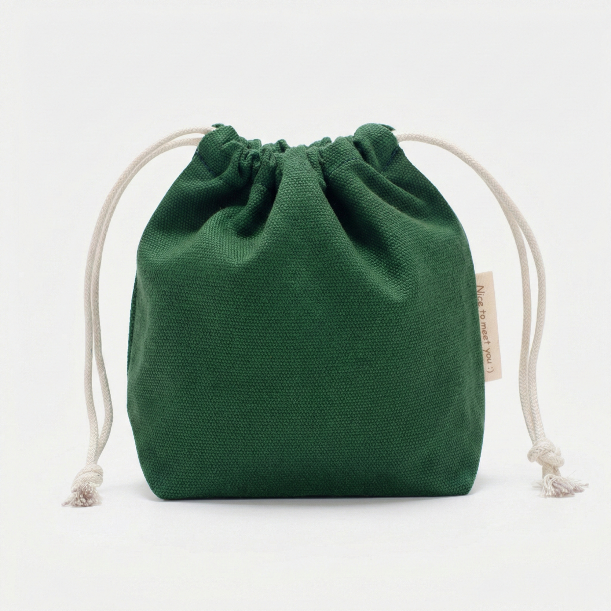 Macaron Drawstring Pouch - Green