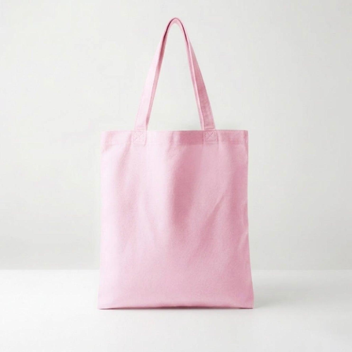 Tote Bag with name/initial — Sakura Pink