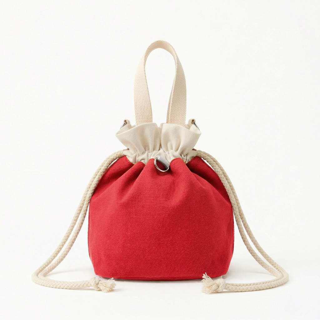 Canvas tote bag — Candy Red