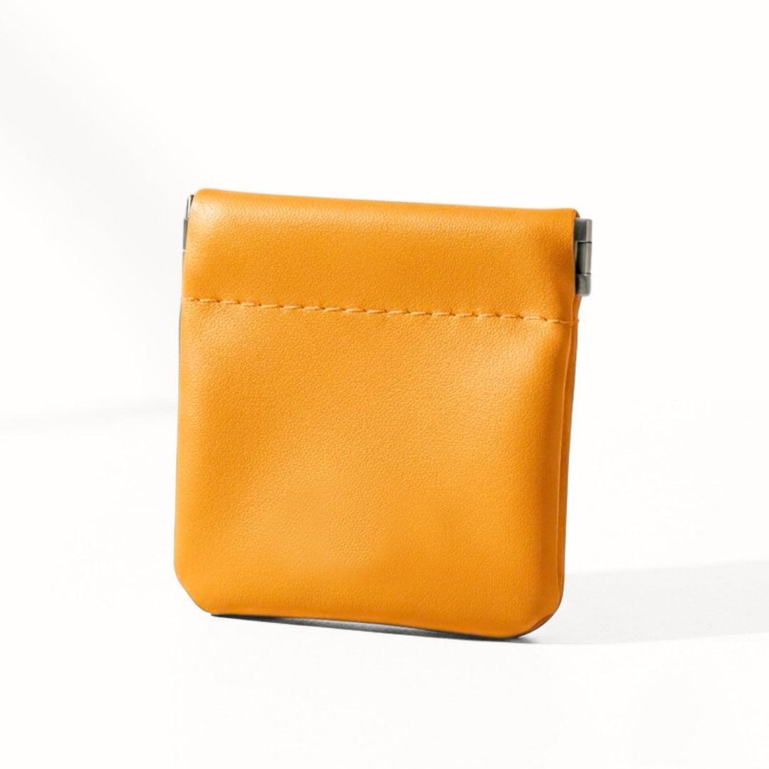 Macaron Leather Pouch with Name or Initials — Brown