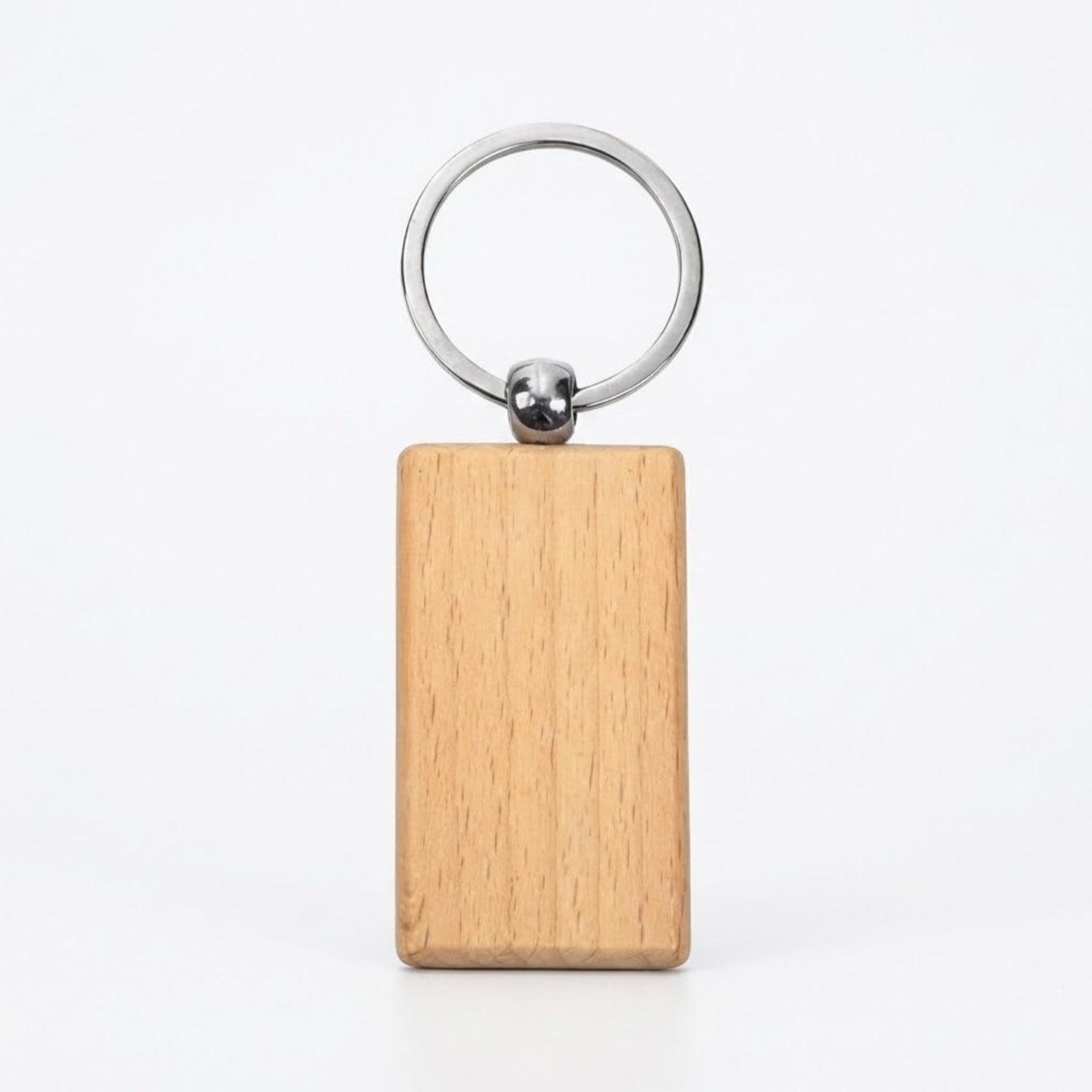 Wooden Custom Keychain — Rectangle