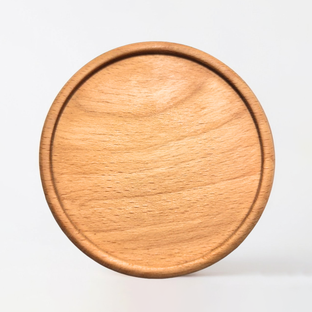 Maple Wood Coaster 8.5CM - Round Box