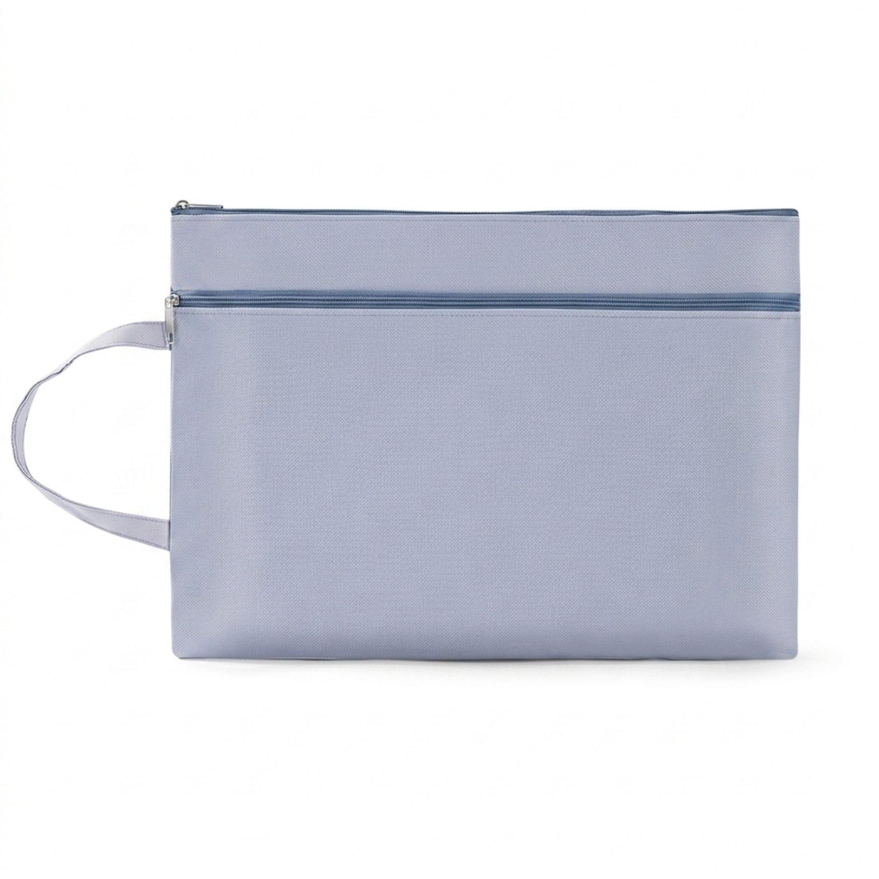 Canvas Handle Zip Bag — Purple