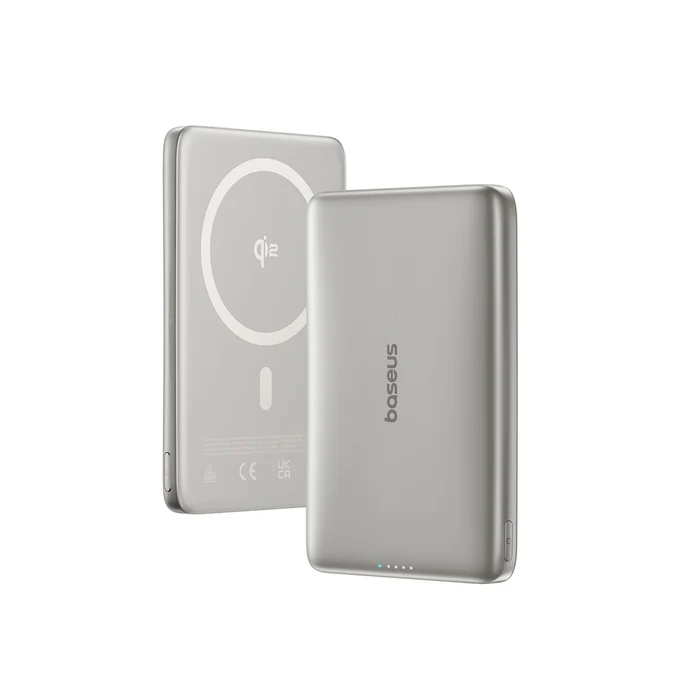 Baseus PicoGo Ultra-Slim 3C 10000mAh 27W Magnetic Power Bank Card-Sized - Natural Titanium