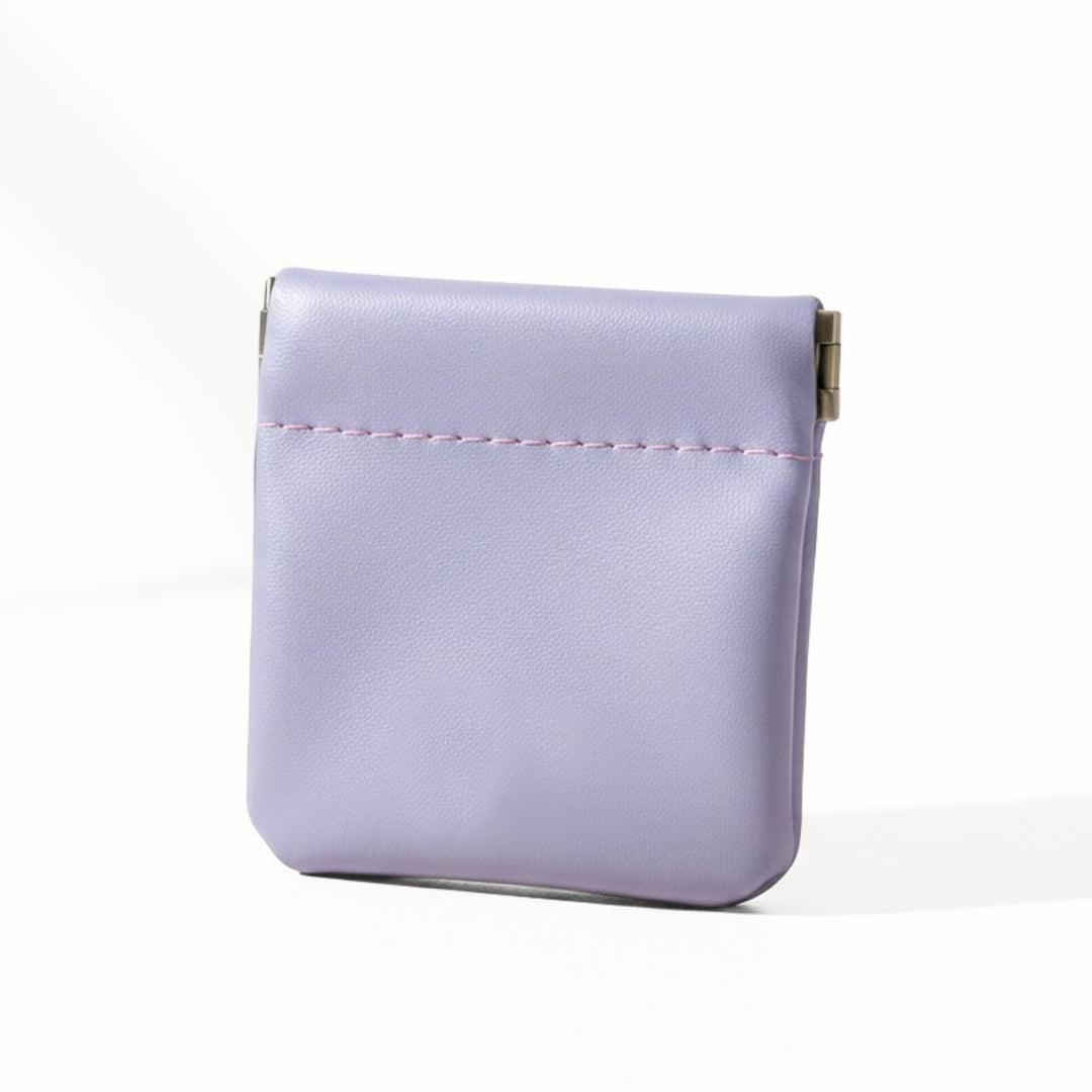 Macaron Leather Pouch with Name or Initials — Purple
