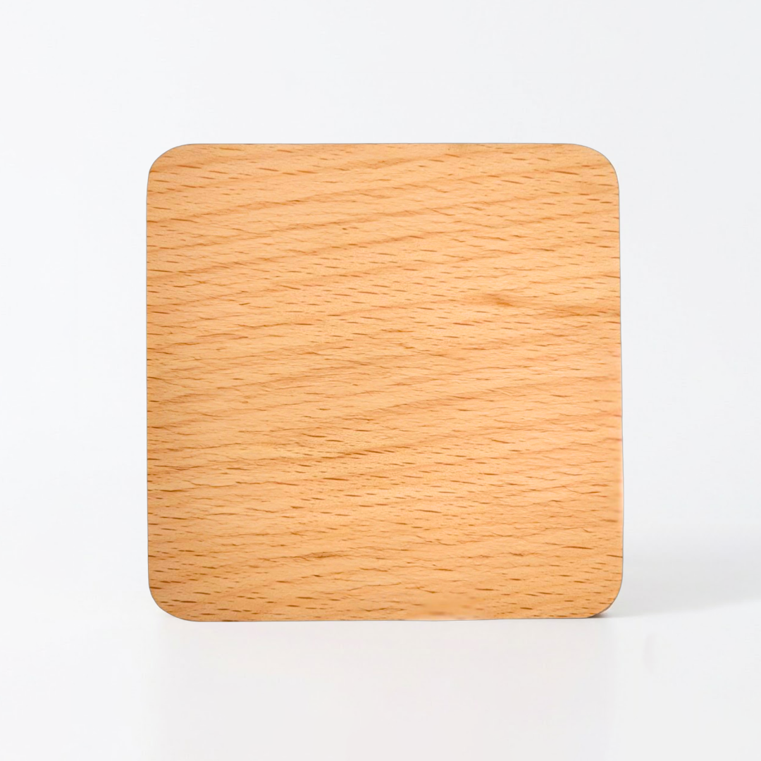 Maple Wood Coaster 8.5CM - Square Flat
