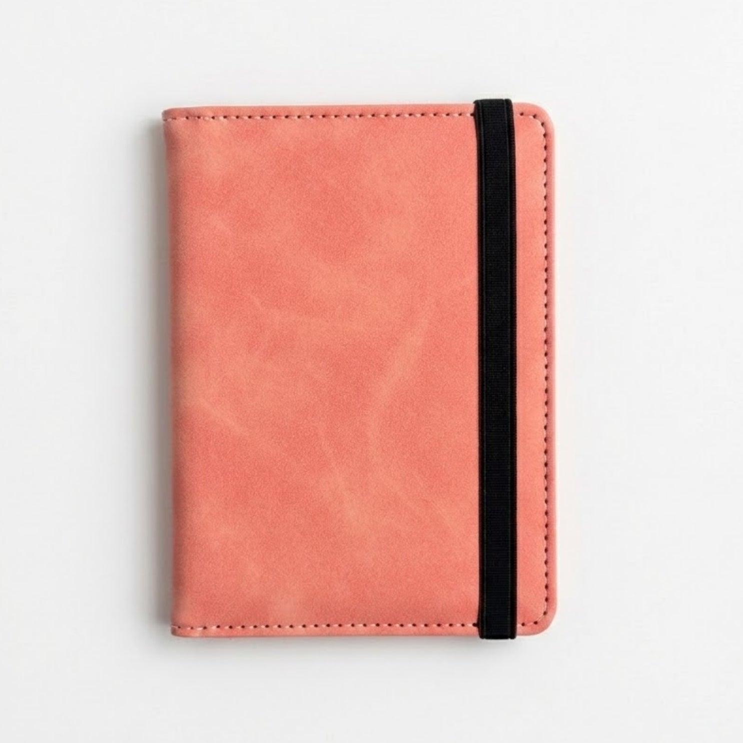 Leather Passport Holder — Sakura Pink