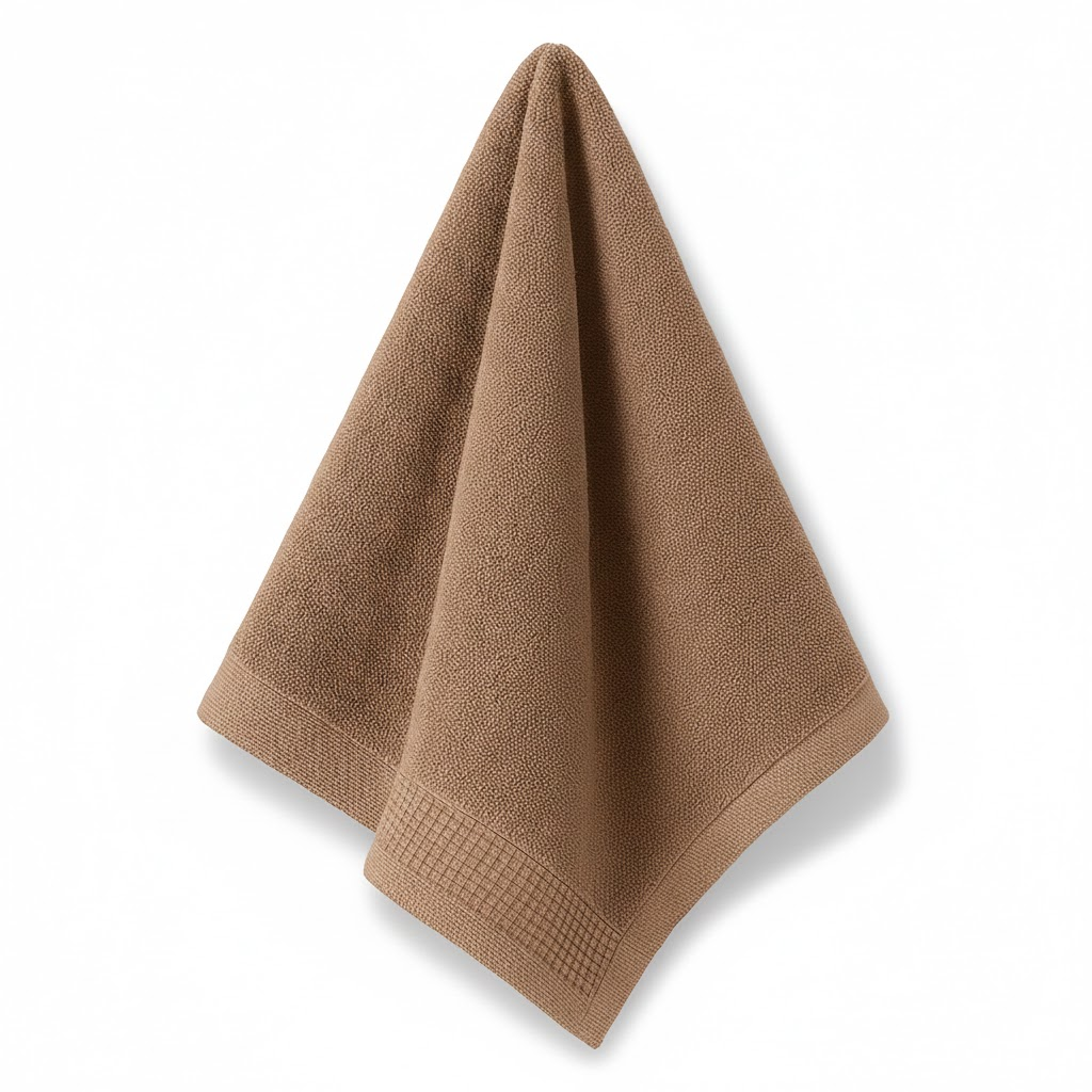 LOOM+ Pure Cotton Towel with Drawstring Pouch 3 (740x340) - 100g Brown