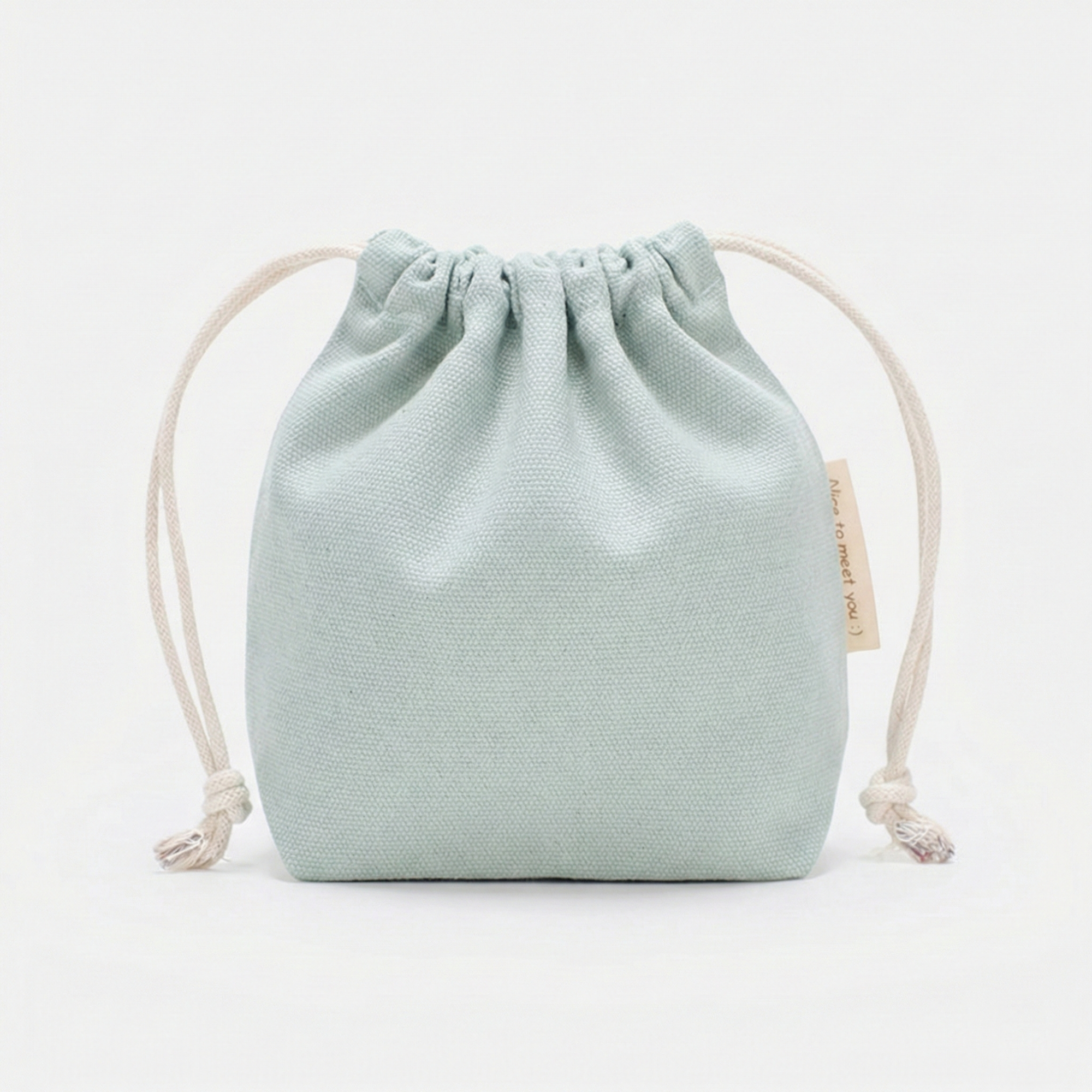 Macaron Drawstring Pouch - Mint Green