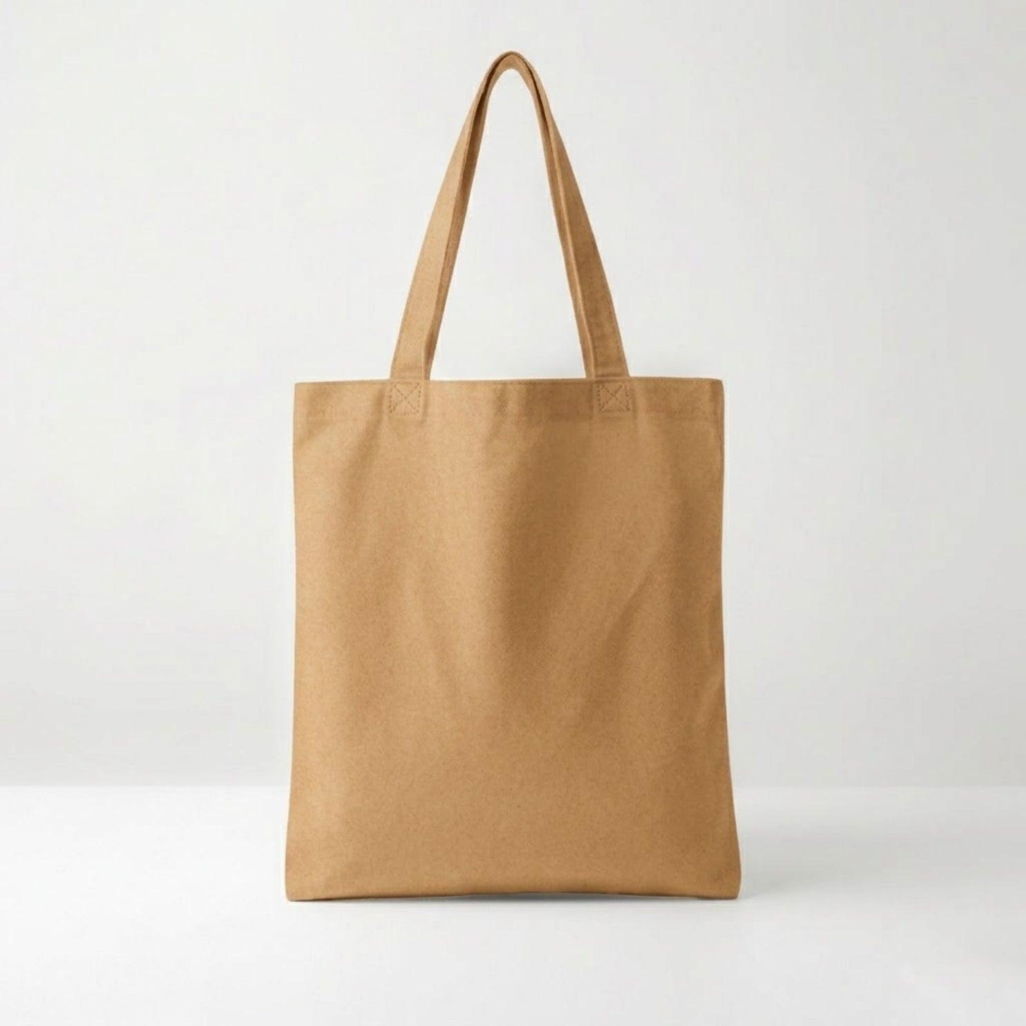Tote Bag with name/initial — Peanut Brown